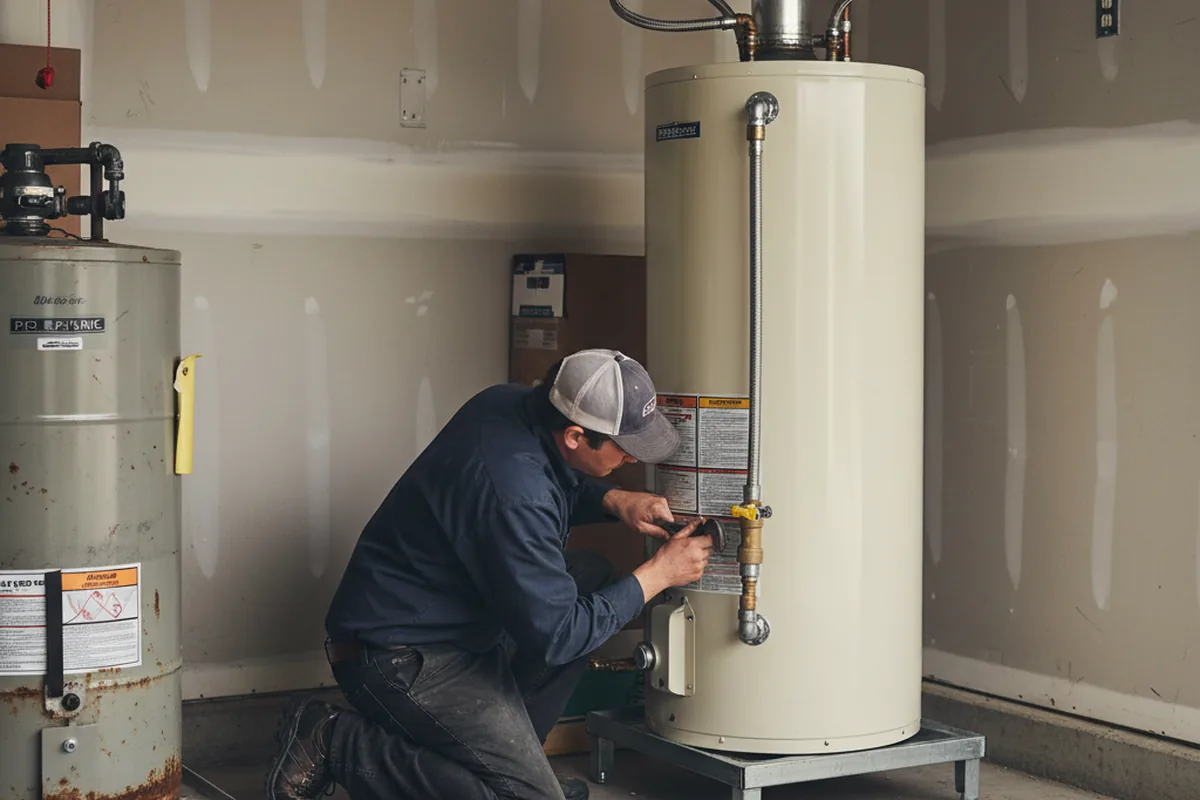 Water heater and shutoff valve replacement in Elizabethton